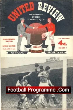 Manchester United v Leeds United 1956 - football programme