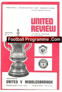 Manchester United v Middlesbrough 1970 – FA Cup
