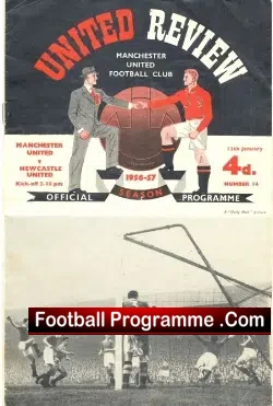 Manchester United v Newcastle United 1957 - football programme