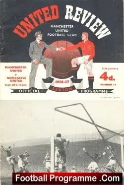Manchester United v Newcastle United 1957 - football programme