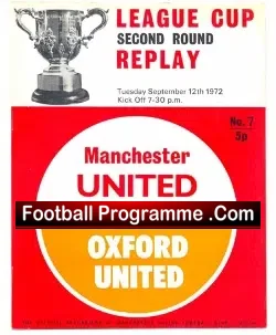 Manchester United v Oxford United 1972 – League Cup Replay