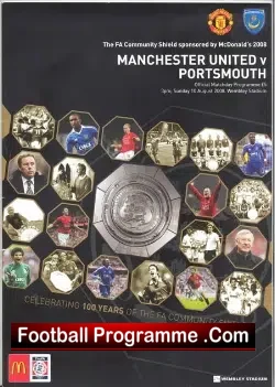 Manchester United v Portsmouth 2008 - FA Community Shield - football programme