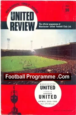Manchester United v Sheffield United 1968 - football programme