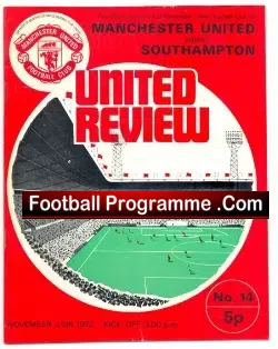 Manchester United v Southampton 1972