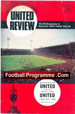 Manchester United v West Ham United 1968 - football programme