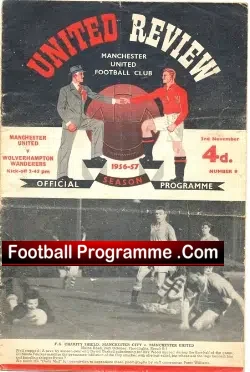 Manchester United v Wolves 1956 - football programme
