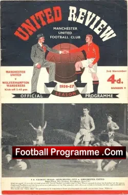 Manchester United v Wolves 1956 - football programme
