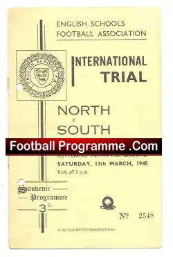 North v South 1948 – Schoolboys Match at Kettering
