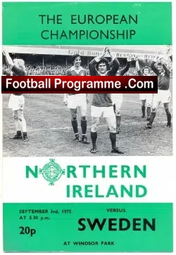 Northern Ireland v Sweden 1975