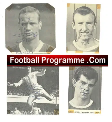 Nottingham Forest Multi Autographed Signed 1965