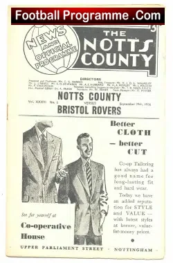 Notts County v Bristol Rovers 1956 – to clear