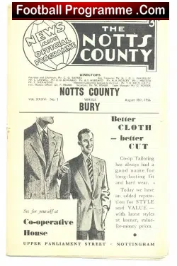 Notts County v Bury 1956
