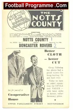 Notts County v Doncaster Rovers 1956