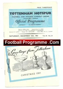 Tottenham Hotspur v Blackpool 1961 - football programme