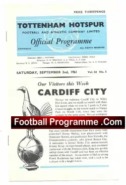 Tottenham Hotspur v Cardiff City 1961