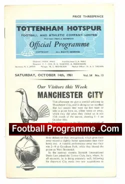 Tottenham Hotspur v Manchester City 1961