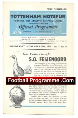 Tottenham Hotspur v SC Feijenoord 1961 – Netherlands Holland
