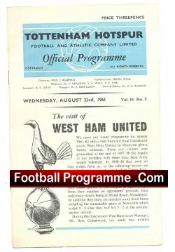Tottenham Hotspur v West Ham United 1961