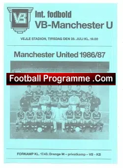 VB Vejle Boldklub v Manchester United 1986 Friendly – Denmark