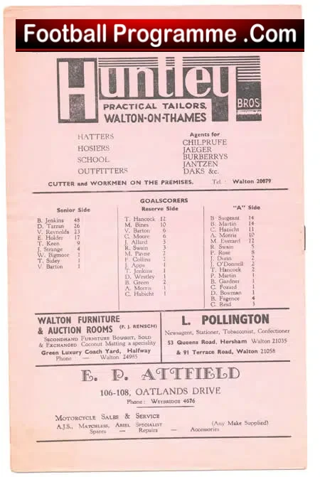 Walton Hersham v Southall 1961