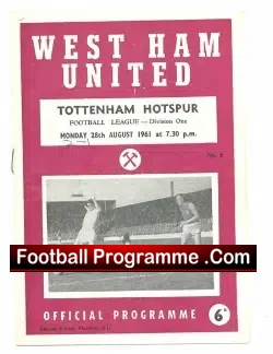 West Ham United v Tottenham 1961