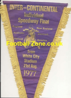 Intercontinental Final 1977 Speedway Pennant at White City