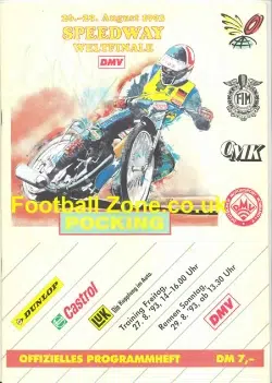World Speedway Championship World Final 1993 Poking – SIGNED