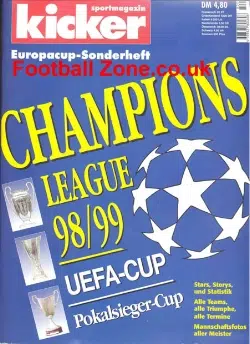 Manchester United Champions League Guide Magazine 1998 Germany