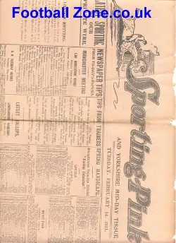 Sporting Pink Newspaper Leeds 1911