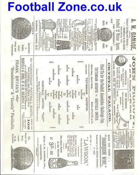 Tottenham Hotspur v Sheffield United 1901 – FA Cup Final Reprint