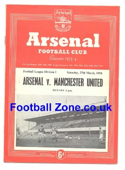 Arsenal v Manchester United 1954 – Busby Babes