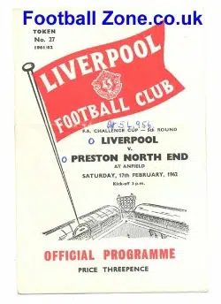 Liverpool v Preston 1962 - FA Cup Anfield
