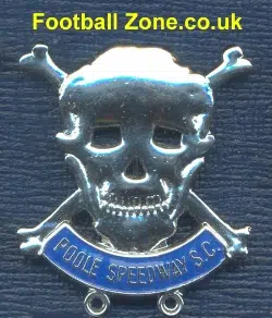 Poole Speedway Badge - Skull