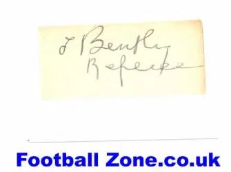 Referee - J Bentley Autograph 1930's Ref ?