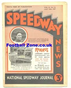 Speedway News Magazine 1937
