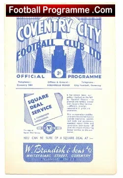 Coventry City v Chesterfield 1949