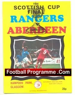 Glasgow Rangers v Aberdeen 1978 – Scottish Cup Final