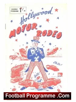 Hollywood Motor Rodeo Stunt Team 1955 1st European Tour - stock car racing programme