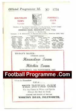 Hounslow Town v Hitchin Town 1957