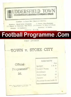 Huddersfield Town v Stoke City 1950