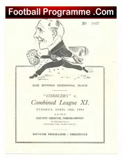 Jack Jennings Testimonial Benefit Match Northampton Town 1954