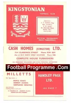 Kingstonian v St Albans City 1958