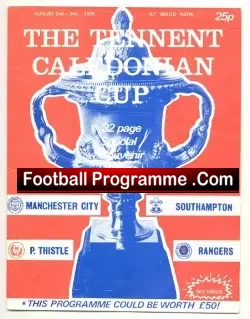 Manchester City v Southampton 1976 – @ Ibrox + Thistle + Rangers