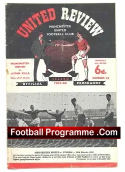 Manchester United v Aston Villa 1964