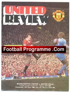 Manchester United v Aston Villa 1980