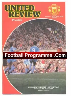 Manchester United v Aston Villa 1980
