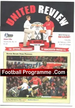 Manchester United v Aston Villa 1995