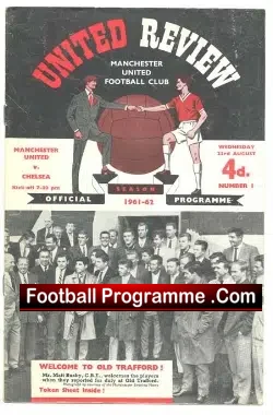 Manchester United v Chelsea 1961 - football programme