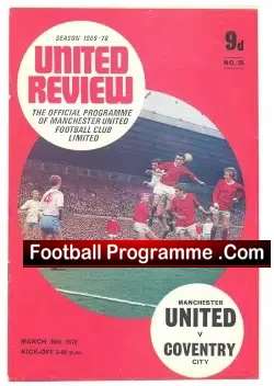 Manchester United v Coventry City 1970