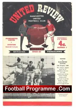 Manchester United v Everton 1960 - Plus Token Sheet - Manchester United football programme